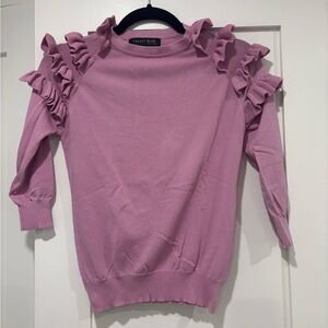 Pink Ruffle Sweater